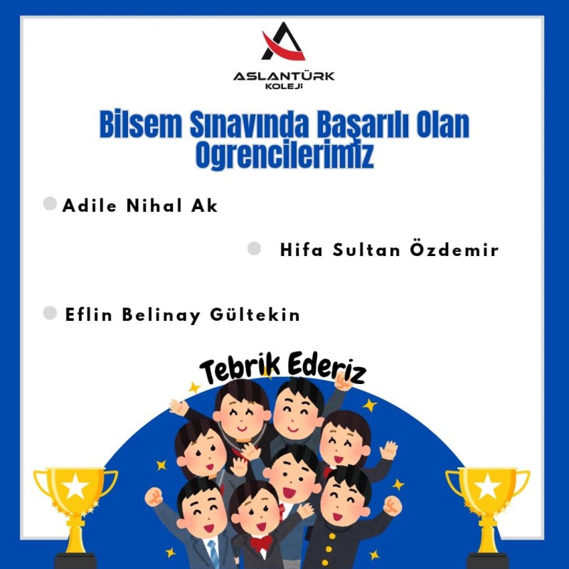 BİLSEM SINAVINDA BAŞARILI OLAN ÖĞRENCİLERİMİZ